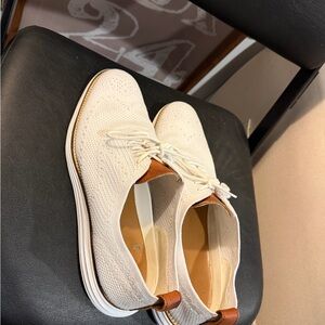 Cole Haan Men's White Knit Oxford Shoes Grand